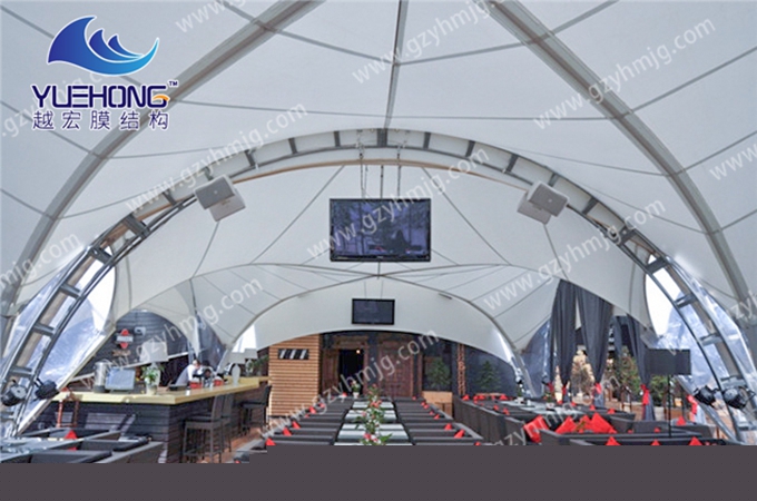 Membrane Structure Ceiling for Commercial Restaurant Video
