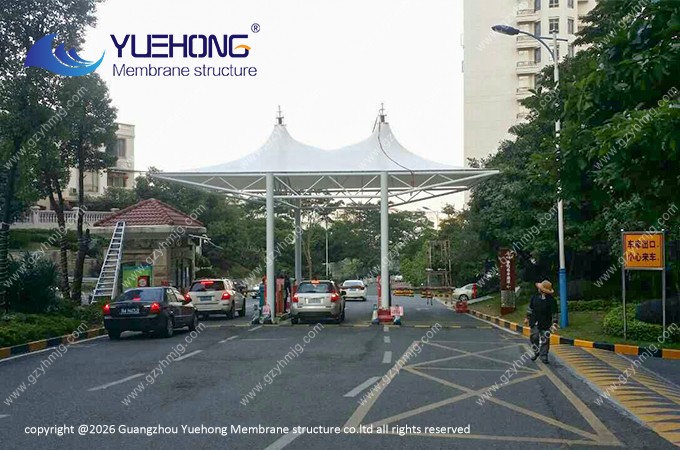 Membrane Sunshade Canopy for a Residential Community in Guangzhou
