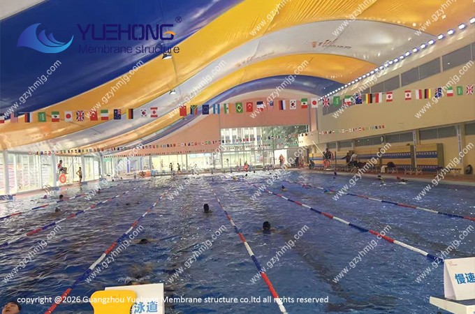 Membrane Structure Roof for a Swimming Pool in Guangzhou